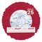 Red Suede Mat Board for 27x27 Frames - Circle Opening for 22x22 Photos